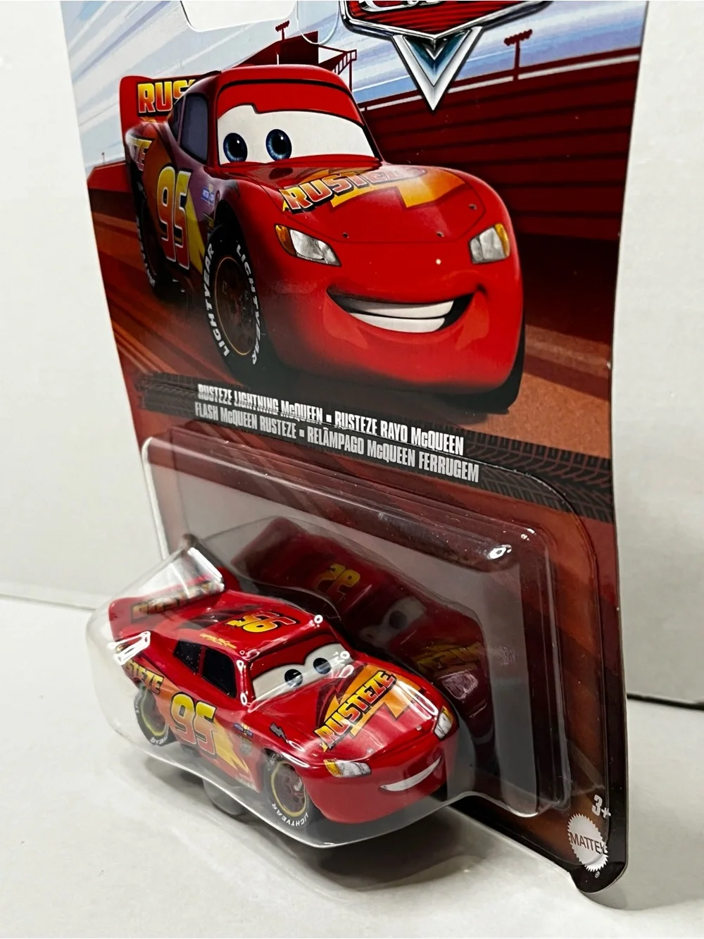 Disney Pixar Cars RUSTEZE LIGHTNING McQUEEN Diecast Mattel 1:55 New